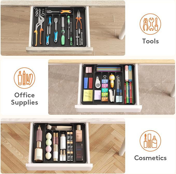 Lifewit Silverware Organizer for Drawer, Expandable Utensil Tray, BPA-Free - Image 8