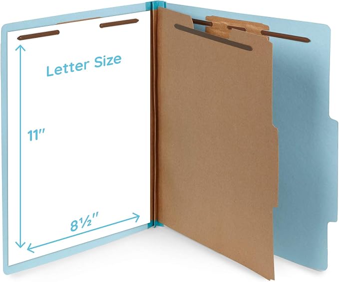 Blue Summit Supplies 30 Blue Classification Folders - Image 2