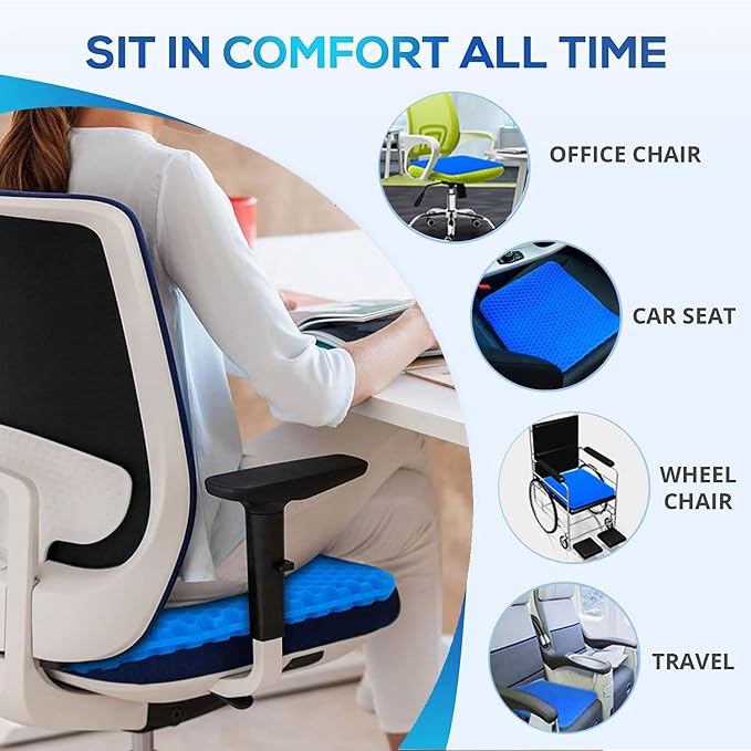 Gel Seat Cushion for Long Sitting Pressure Relief -Wheelchair Cushion for - Image 7