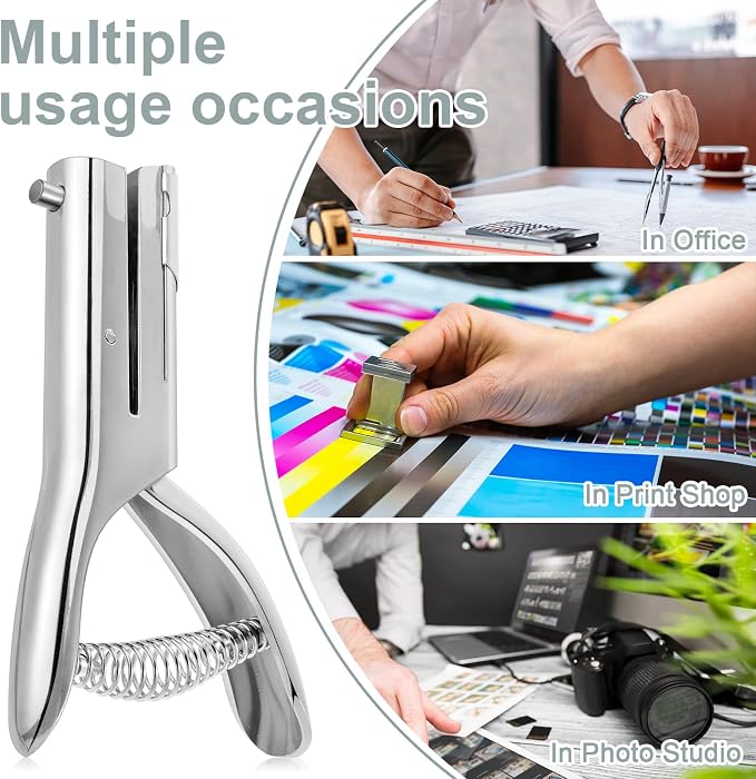 Chumia 2 Pcs Heavy Duty Hole Punch 2" Long Reach 1/4 Inch Paper Single One Hole - Image 7