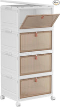 YFXCVSL 4 Tier Plastic Storage Bins by YFXCVSL