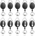 10 Pack Badge Reels Retractable ID Badge Holder by BESARME