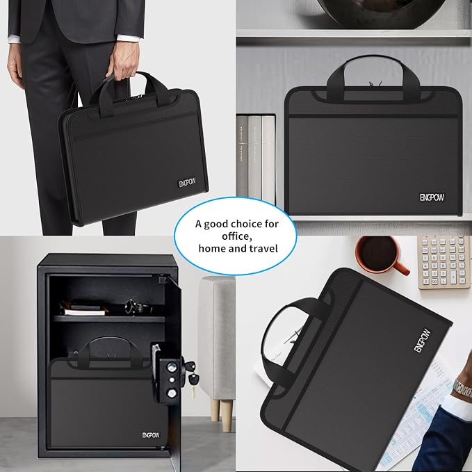 ENGPOW Accordion File Organizer, Fireproof 5200°F Expanding File Folder - Image 8