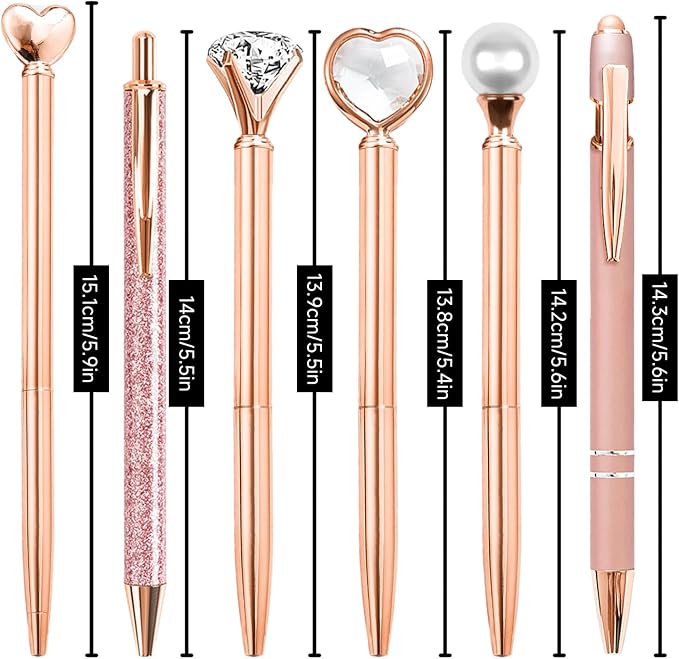 YOXMJDB Cute Pens for Women, 1.0mm Medium Point Black Ink, Office and School - Image 8