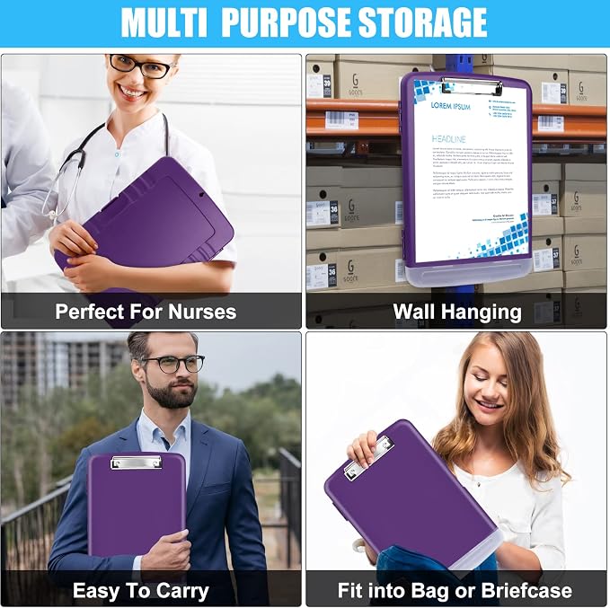 Purple Clipboard with Storage, TFDLCG zm Clip Boards with Storage Compartments - Image 7