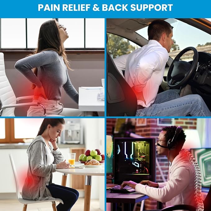 Lumbar Support Pillow for Office Chair, Office Home Essentials, Gifts for Mom - Image 2