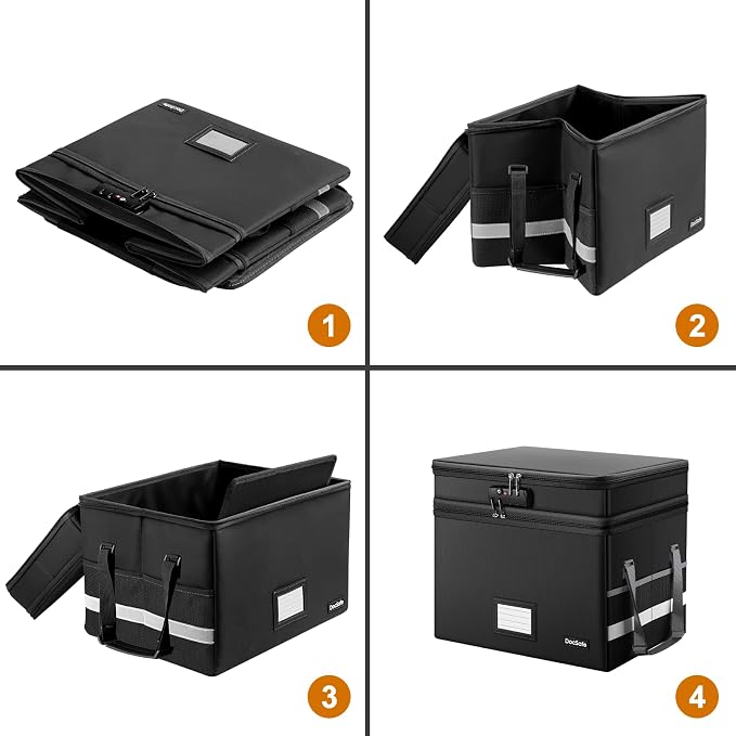 DocSafe File Box with Lock, Large Portable Home Office Filing Safe - Image 9