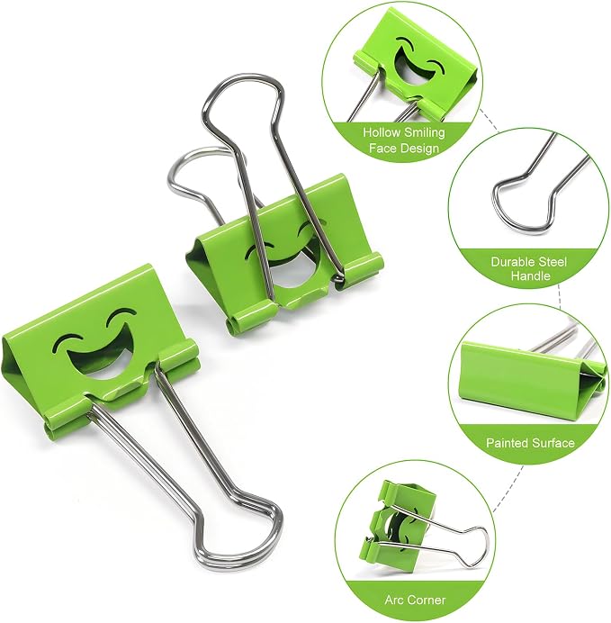 Coideal Cute Smiley Binder Clips - Image 7