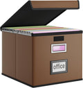 Faux Leather File Organizer Box by Huolewa