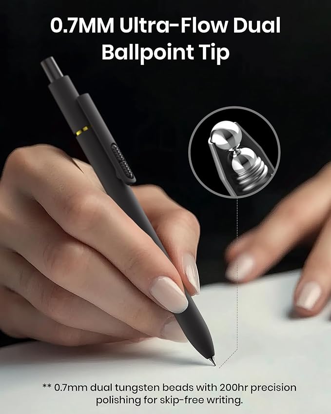 Hiacry 16 Pack Gel Pens, Quick-Dry Long Lasting Black Ink-0.7 MM Fine Point | - Image 4