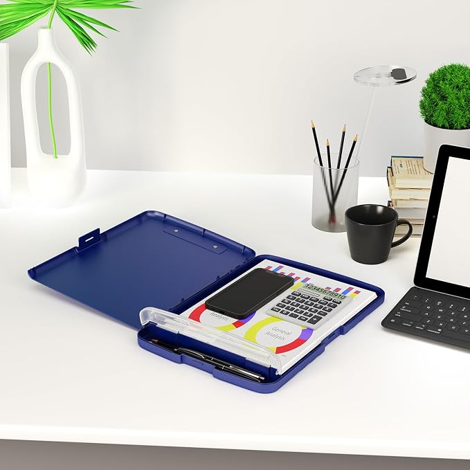 Piasoenc Clipboard with Storage, 8.5 x 11 Organization Box with Pen Holder and - Image 7