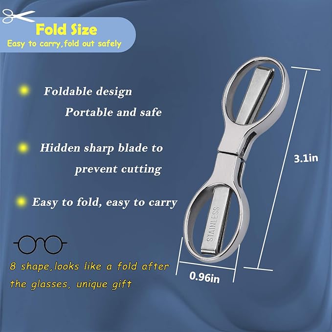 2Pcs Folding Scissors, Portable Stainless Steel Telescopic Cutter, Safety - Image 3