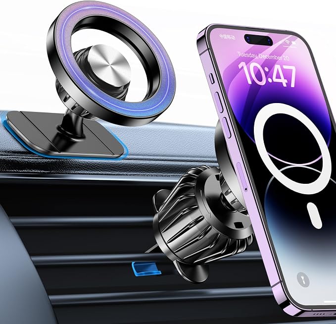 Kaistyle for Magsafe Car Mount【Strong Magnets】Magnetic Phone Holder for Car by Kaistyle