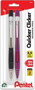Pentel Quicker Clicker Automatic Pencil, Color May Vary, 2 Pack by PentelofAmerica