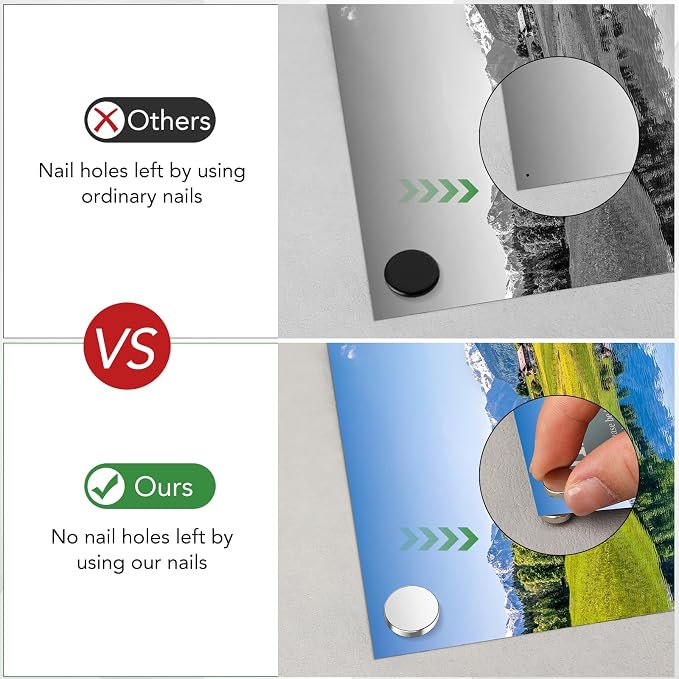 60 Pack Magnetic Pushpin, Magnetic Clips Magnet Thumb Tacks Magnet Tacks Push - Image 4