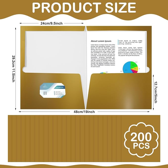 Yeaqee 100 Pack Folders Bulk - Image 2