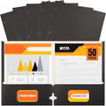 Better Office Products Two Pocket Portfolio Folders, Letter Size Paper Folders by BetterOfficeProducts