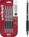 uniball 207 Needle Retractable Gel Pens, Medium Point, 4 Pack by uni-ball