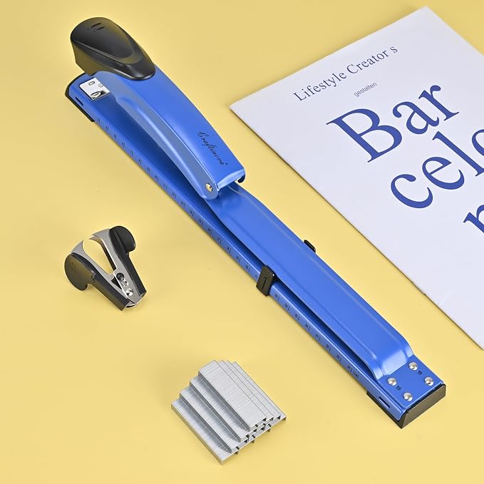 Long Reach Stapler, with 2000 Staples & Stapler Remover Full Strip, 20-25 Sheet - Image 6