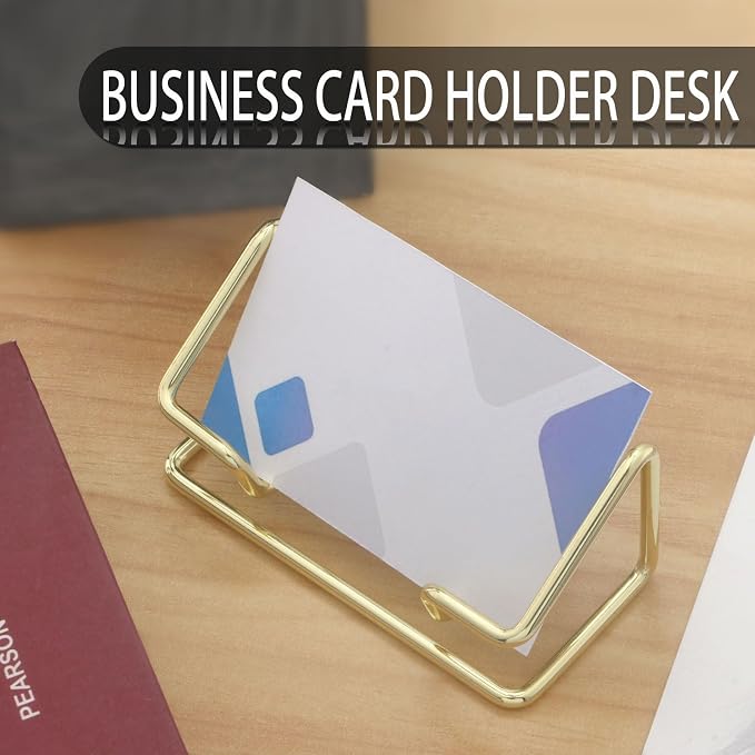2 Pack Business Card Holder Desk，Metal Business Card Holder Display, Business - Image 4