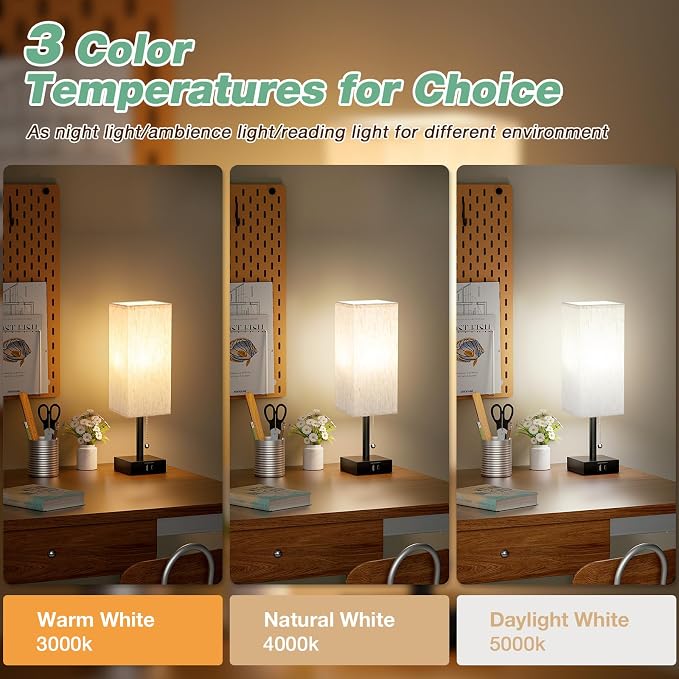 aooshine Pull Chain Small Table Lamp - Image 3