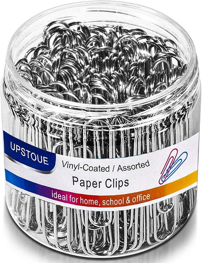 Vinaco Paper Clips Smooth Silver, 100 Pack Paper Clips Large 2Inch, Durable & by LightingMadeSimple