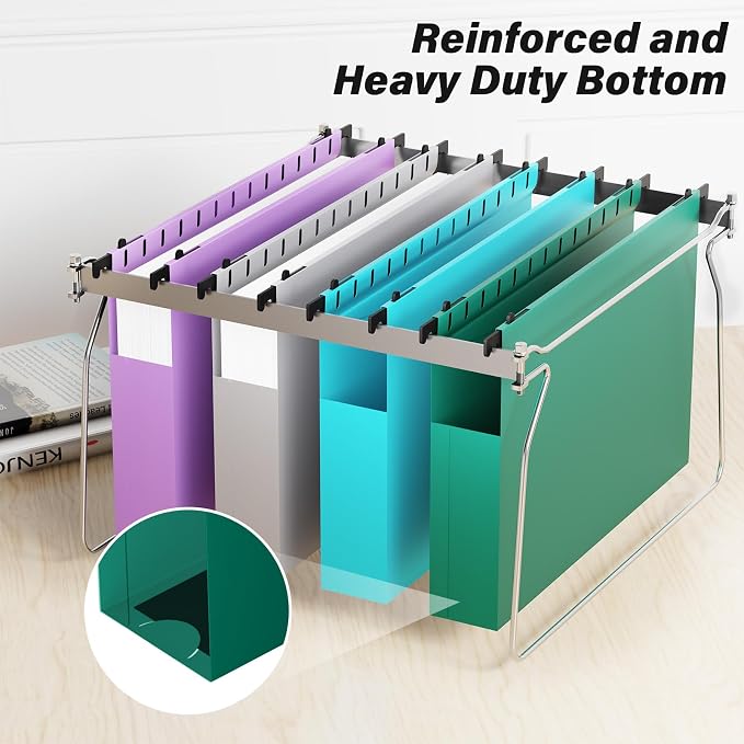 Ansook Plastic Extra Capacity Legal Hanging File Folders, Heavy Duty 2" - Image 5