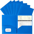 Aegero Plastic Folders with Pockets, Durable Heavy Duty File Folders with by Unknown