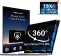 4-Way Laptop Privacy Screen Shield 15.6 Inch, Removable 16:9 Aspect 360° by Halloive