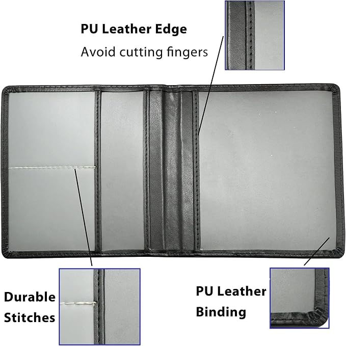 Car Registration and Insurance Holder, 5.5 x 5 Inch PU Leather Vehicle Glove - Image 6