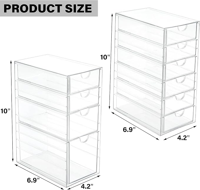 Prsildan Hair Accessories Organizer Acrylic Drawer - Image 3