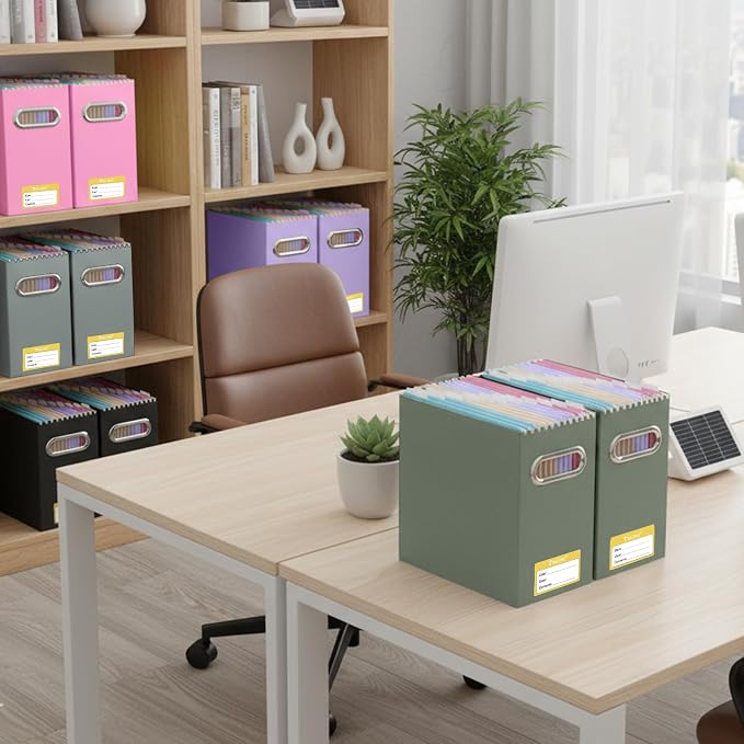 BALEINE File Organizer Box, Cardboard File Folder Organizer - Image 2