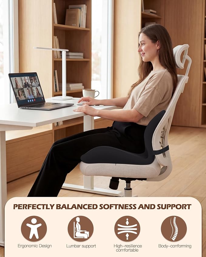 Office Chair Cushion for Tailbone & Low Back Pain Relief, Seat Cushions for - Image 4