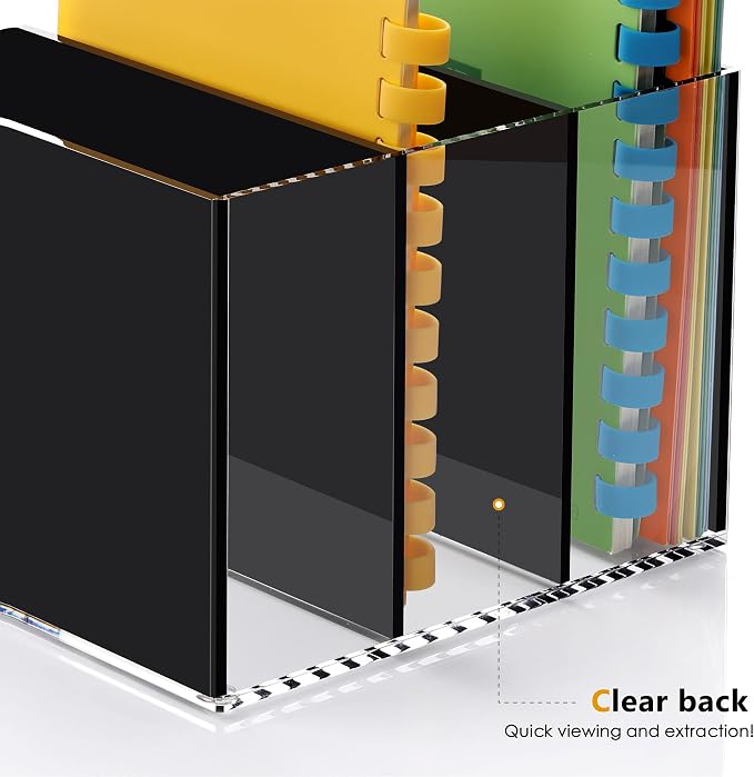 SANRUI Acrylic Magazine File Holder Desktap Organizer, Bookend File Office - Image 7