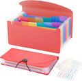 13 Pocket A6 Receipt Organizer, 2 Pack Small Accordion File Organizer, Coupon by RIEJIN