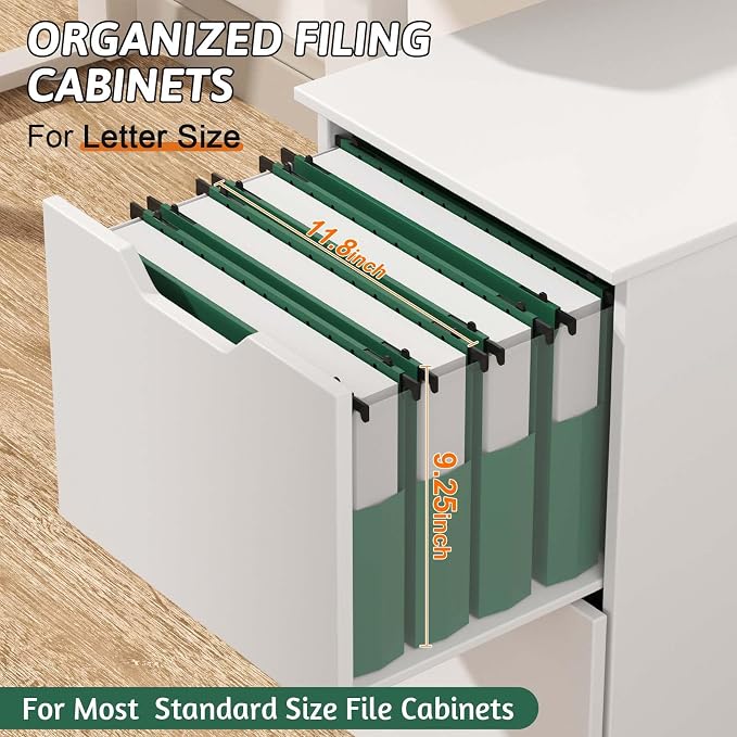 Plastic Hanging File Folders Expandable, 12 Pack Heavy Duty Hanging File Folder - Image 3