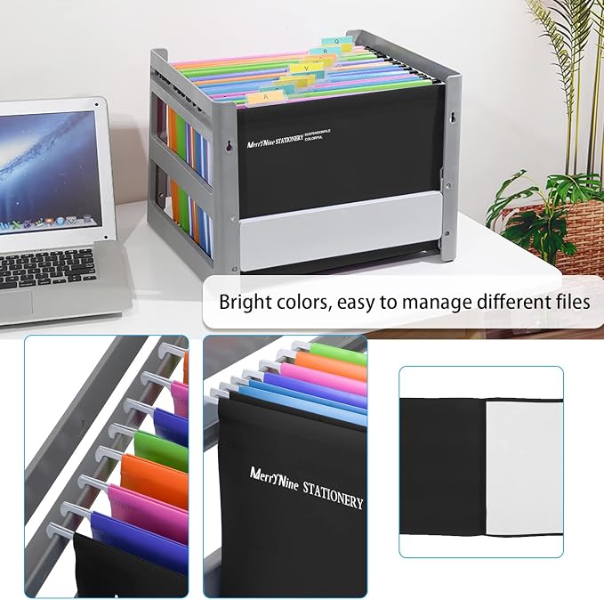 Merrynine Hanging File Folders Letter Size 15pcs, Polypropylene Filing Cabinet - Image 6