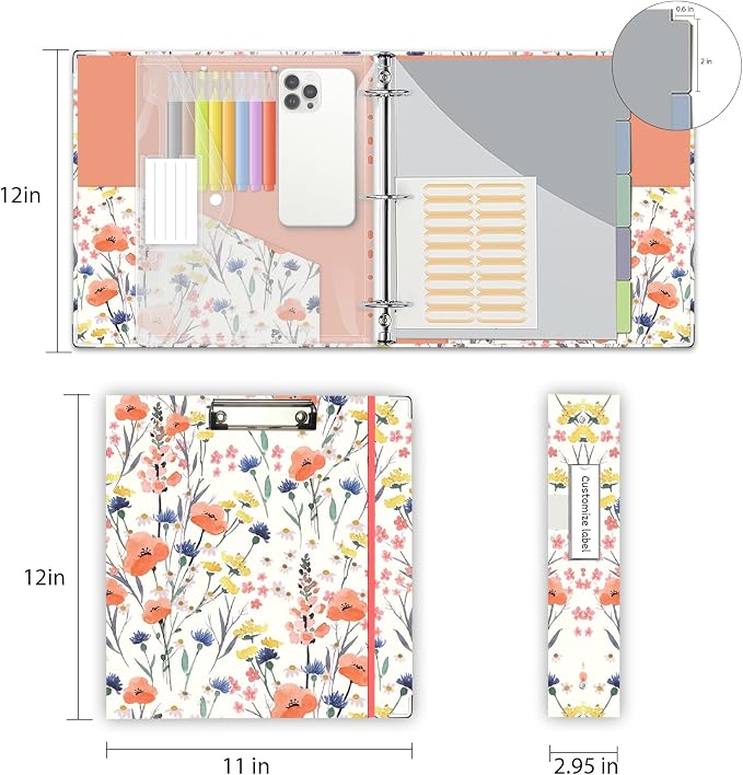 3 Ring Binder 2 Inch, Three Ring Binders Organizer - Image 6