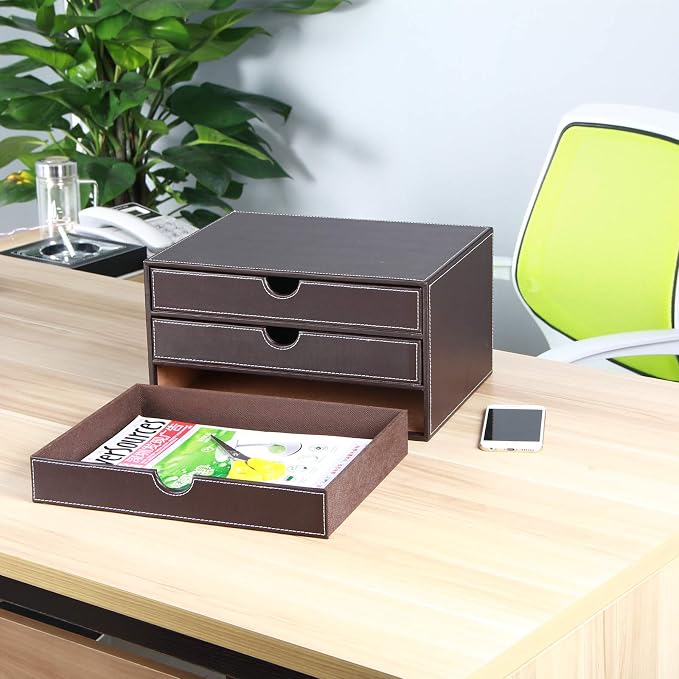 Stackable 3-Drawer Desk Organizer, Executive Office Supplies Desktop Filing A4 - Image 5