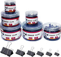 208 PCS Binder Clips Paper Clamps Assorted Sizes, Metal Paper Binder Clip by STOLCA