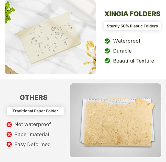 XINGIA Hanging File Folders Legal Size, Heavy Duty 3 Inch Expansion File - Image 6