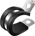ZIPCCI 1 Inch Cable Clamp, 15 Pack Stainless Steel Wire Clamp, Rubber Metal by ZIPCCI