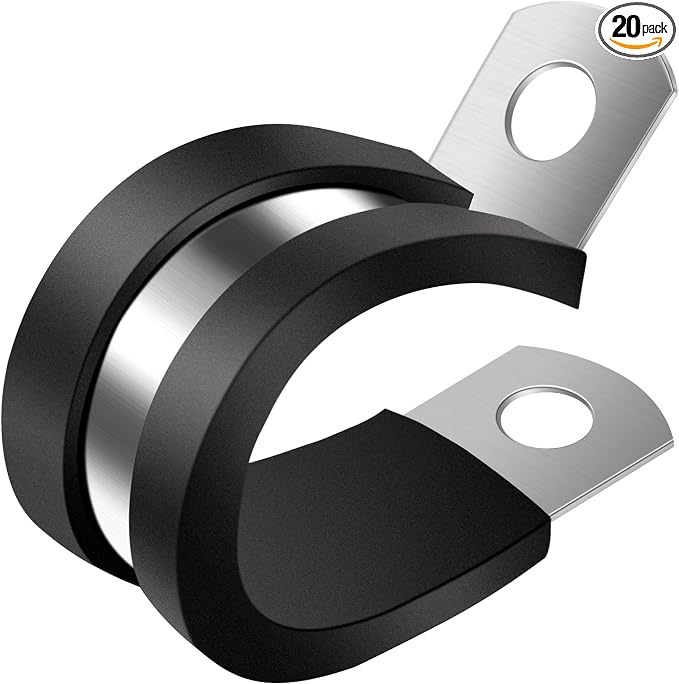 ZIPCCI 3/4 Inch Cable Clamp, 20 Pack Stainless Steel Wire Clamp by ZIPCCI