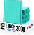 Fuxury Bubble Mailers 6x10“ 3000 Pack Teal Padded Envelopes Usable Size 6x9" by Fuxury