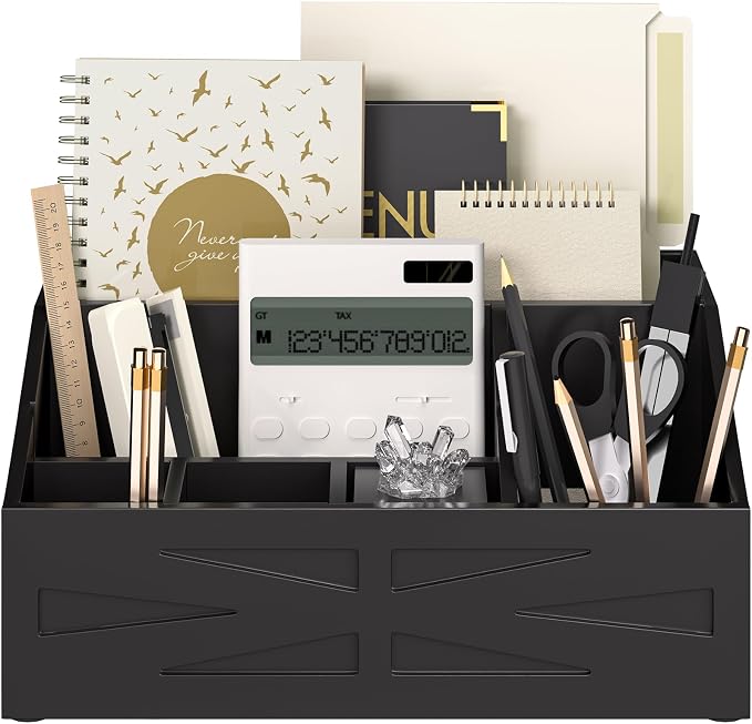 Large Mail Organizer Countertop, Farmhouse Desk and Kitchen Countertop Storage by BELOVALE