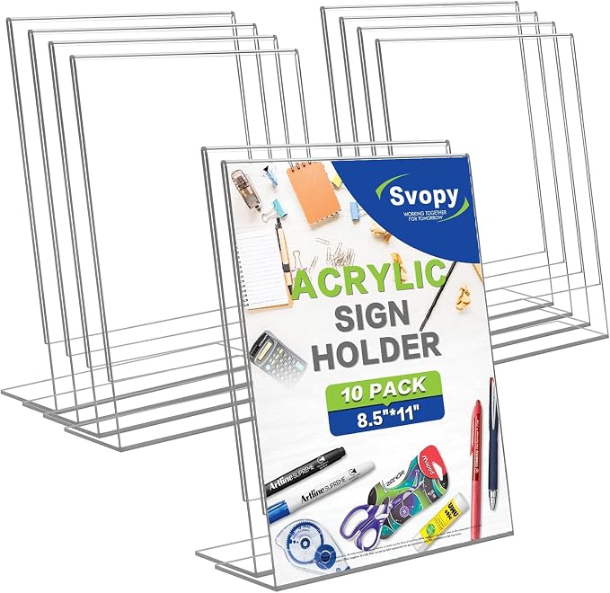 Acrylic Sign Stand Holders by SVOPY