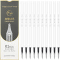 Ddaowanx 10 Pieces Gel Ink Pen Refills, Fine Point 0.5mm Tip Smooth Writing by Ddaowanx