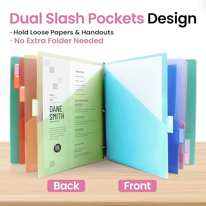 Taja 48 Count Dividers for 3 Ring Binder - Image 3