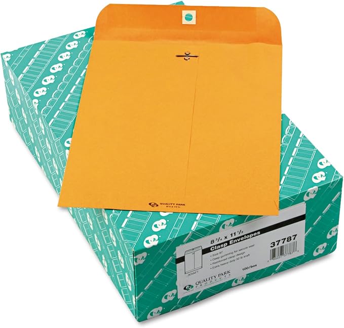 Quality Park 8-3/4 x 11-1/2 Clasp Envelopes, Clasp and Gummed Closures - Image 4
