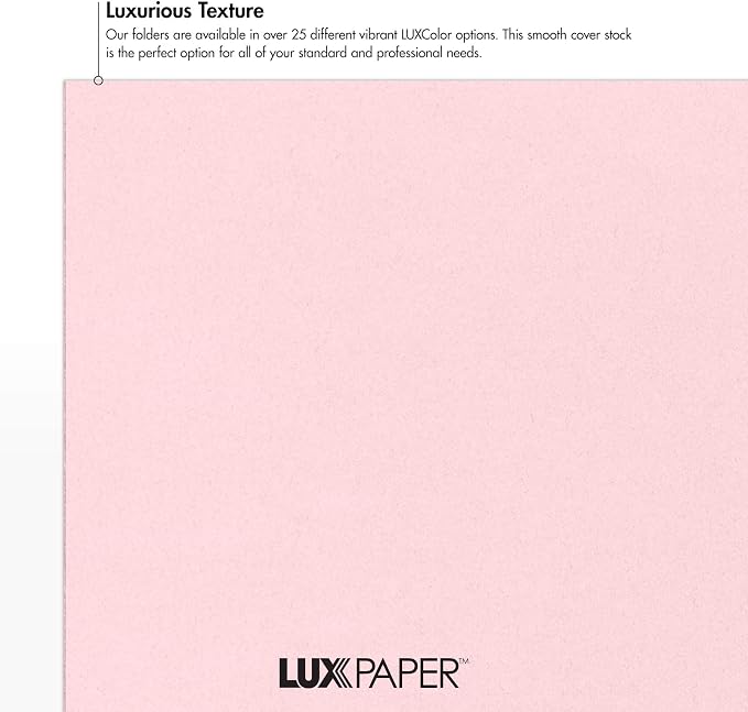 LUXPaper 9" x 12" Presentation Folders | Two Pocket | Candy Pink | 100lb. Cover - Image 5